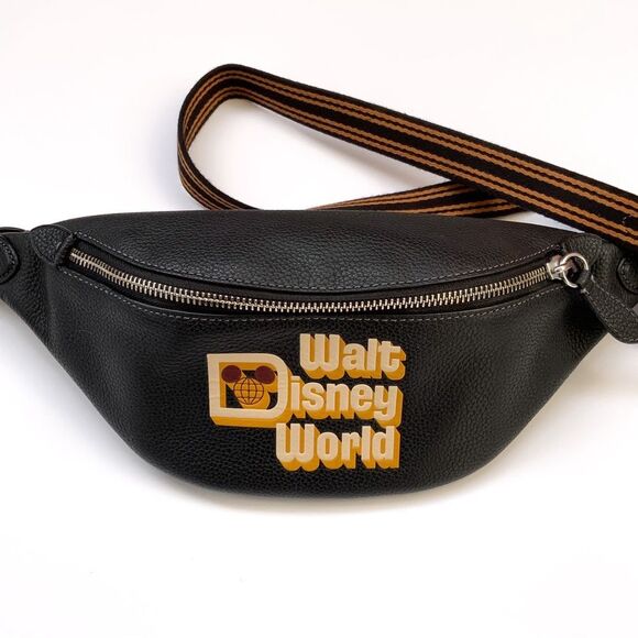 Coach x Disney Black Leather Walt Disney World Belt Bag Limited Edition - Picture 13 of 13